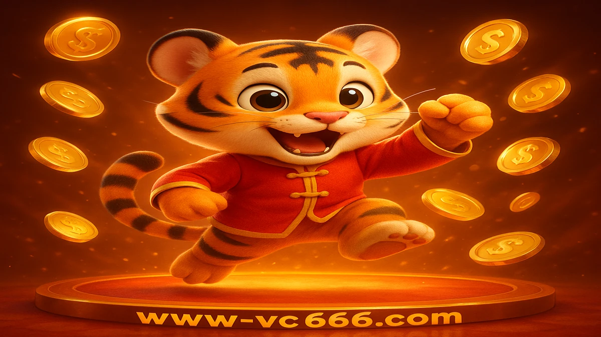 vc666-এ Fortune Tiger গেমটির মিষ্টি কার্টুন মুখ্য চরিত্রটি স্বর্ণ মুদ্রার বর্ষণ ও আশীর্বাদপূর্ণ লাল লণ্ঠনের মাঝেই মার্শাল আর্টস-ধাঁচের ভঙ্গি ধারণ করে।