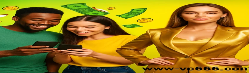 vc666 রেফারেল প্রোগ্রাম বাংলায় প্রচারিত একটি ব্যানার, যেখানে ৫ জন বন্ধু পরিচয় করালে ২০০০ টাকা বোনাস দেওয়া হবে; এতে একটি গ্ল্যামারাস নারী এবং স্থানীয় পেমেন্ট পদ্ধতির লোগো সমূহ দেখা যায়।